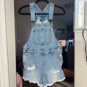 denim short overall size small